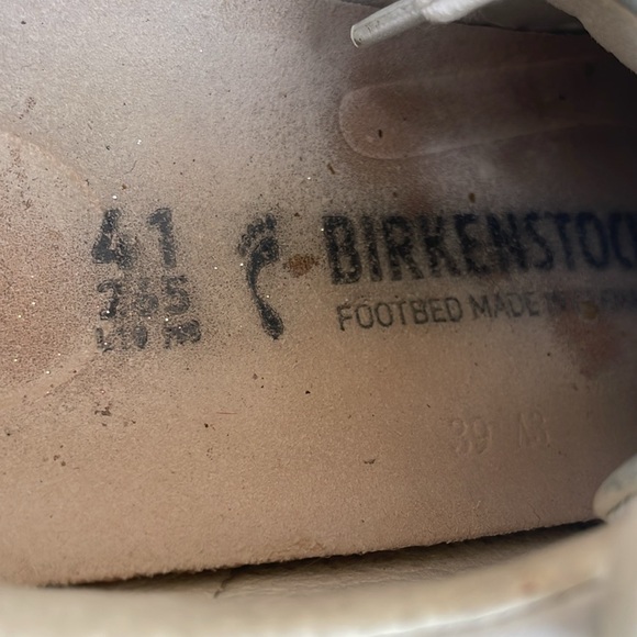 BIRKENSTOCK WHITE LEATHER TIE SNEAKERS SZ 41 US/8-8.5 Arran - Picture 2 of 7